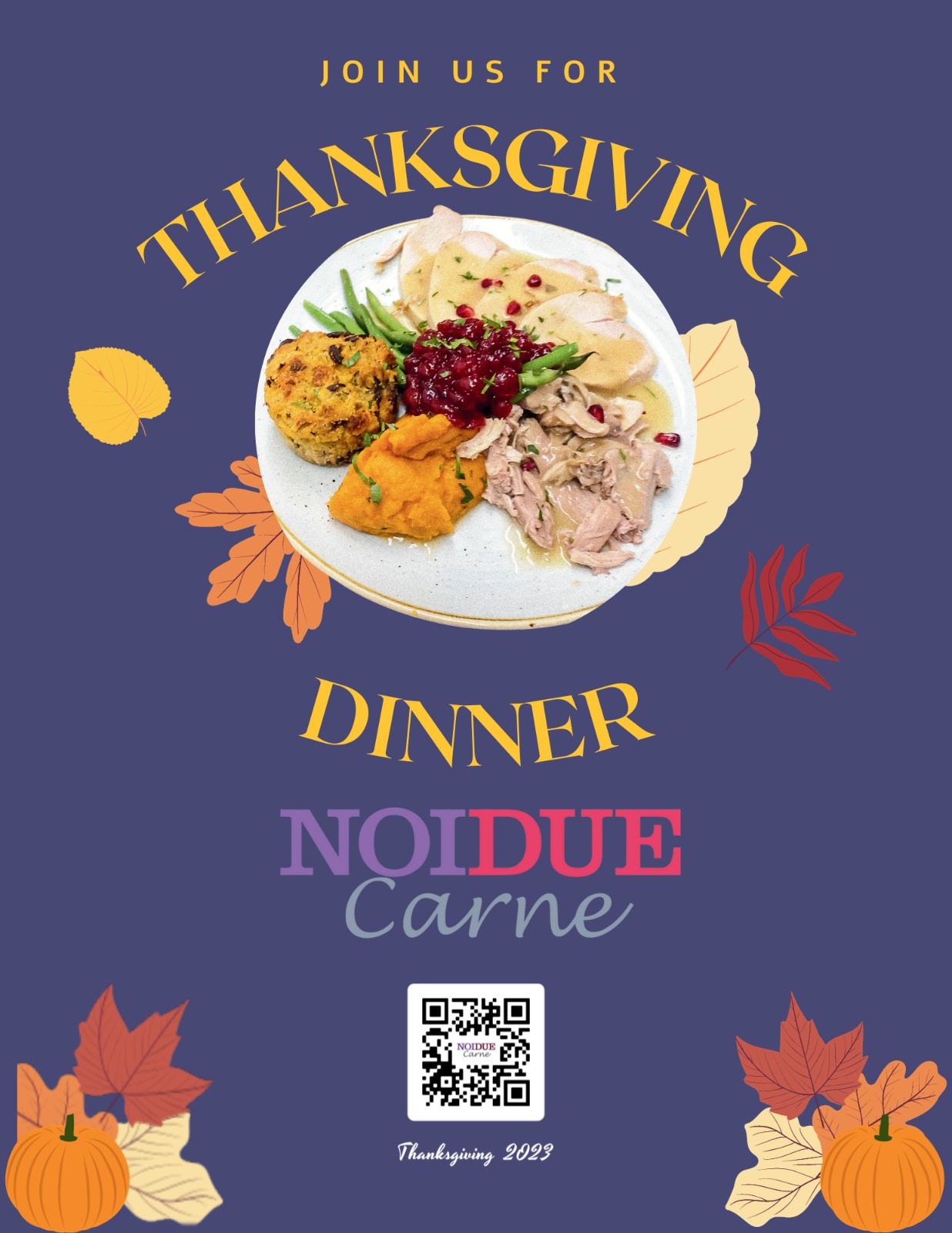 Thanksgiving Menu for 10–12